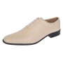 pantofi barbati eleganti bej din piele naturala dintr-o bucata cu siret GKR51TSB